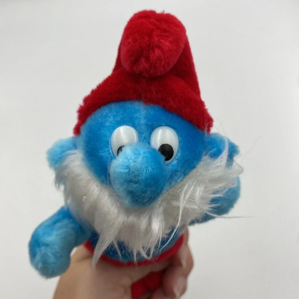 Papa Smurf Vintage 1981‎ Peyo Wallace Berrie Stuffed Animal Plush Toy 8
